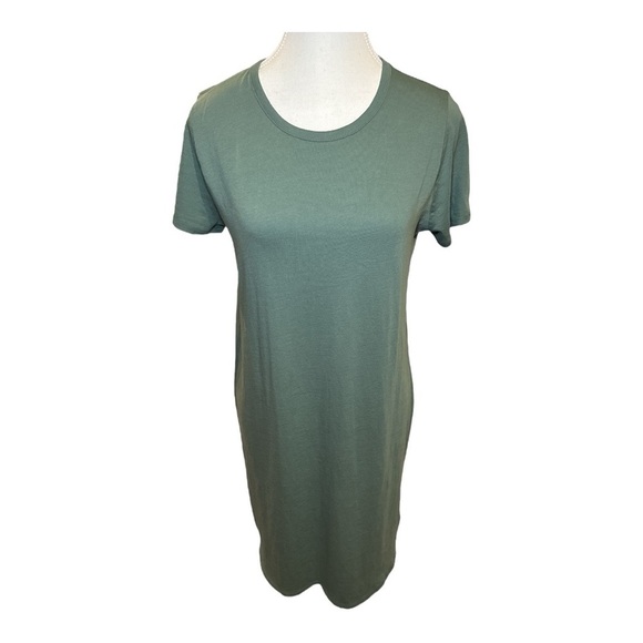 NWT J.Crew Women Short-sleeve Summer Topiary Green T-shirt Dress Small S - Picture 2 of 9